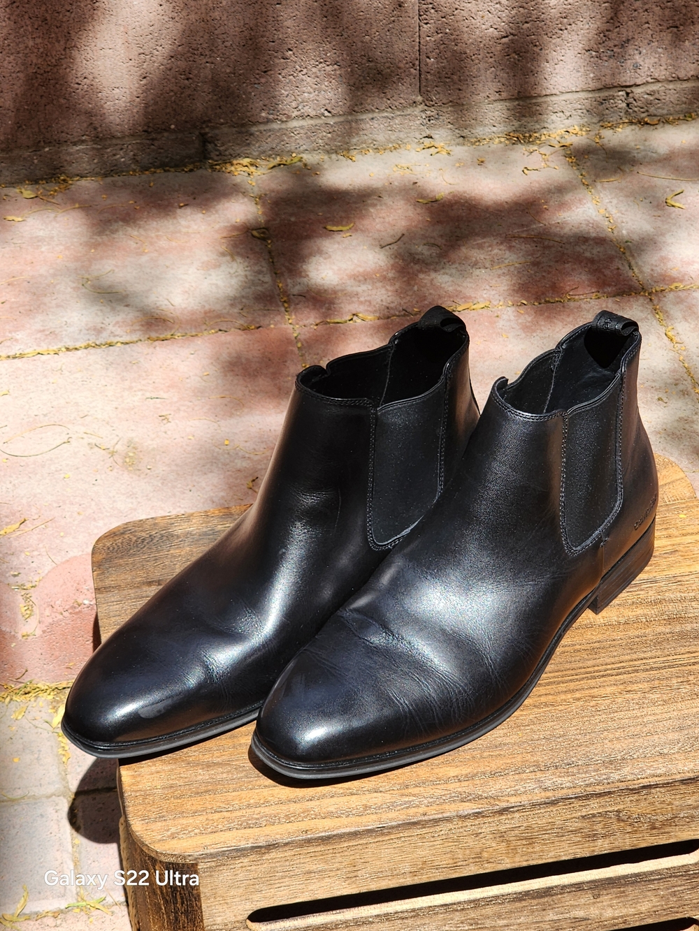 Calvin Klein Men's Donto Black Leather Chelsea Boot Size 11 - Picture 6 of 11